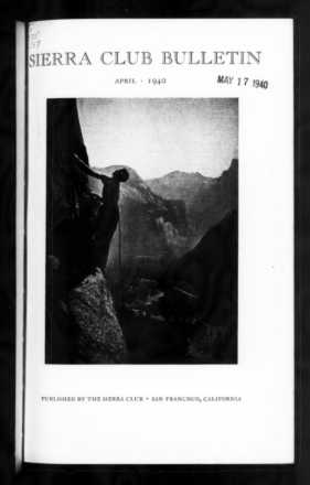 Sierra Club Bulletin 1940 Vol 25 No 2 April cover